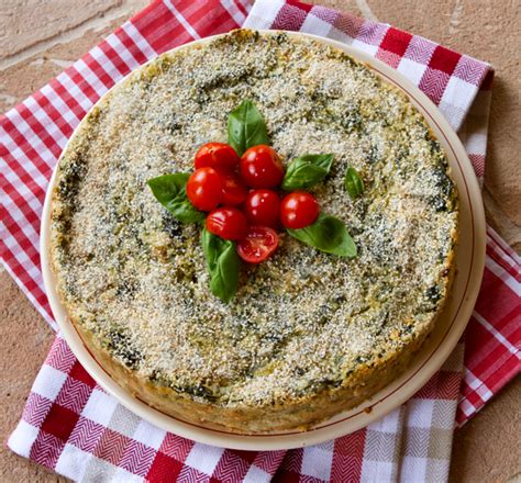spinach-rice-crustless-pie-italian-food-forever image