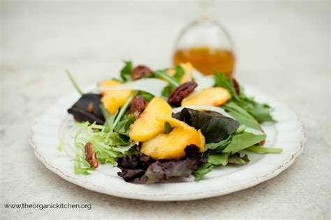 green-salad-with-fresh-peaches-the-organic-kitchen image
