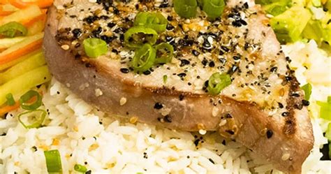 grilled-tuna-steak-with-spicy-poke-bowl-sauce image