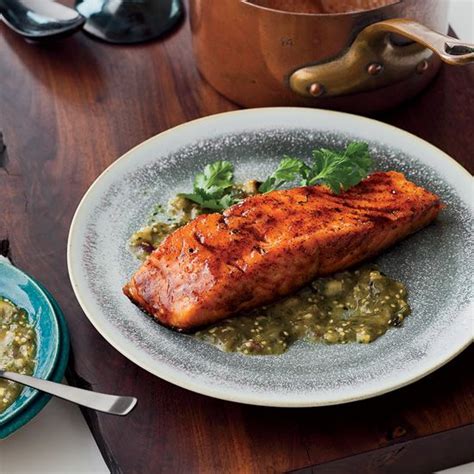 chile-honey-glazed-salmon-with-two-sauces image