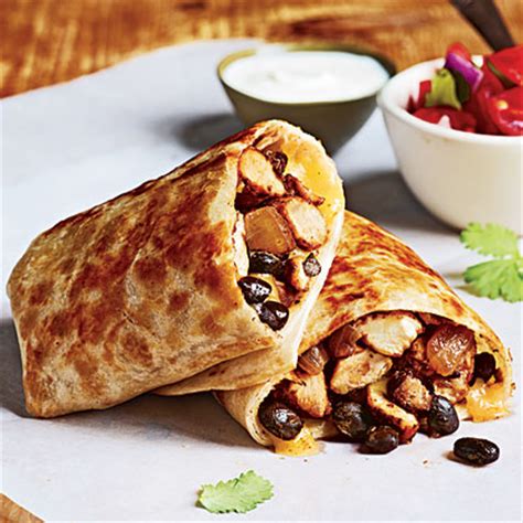 chicken-and-bean-burritos-recipe-myrecipes image