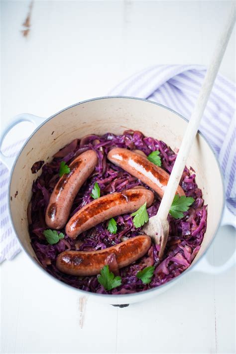 one-pan-sweet-sour-cabbage-with-sausage-real image