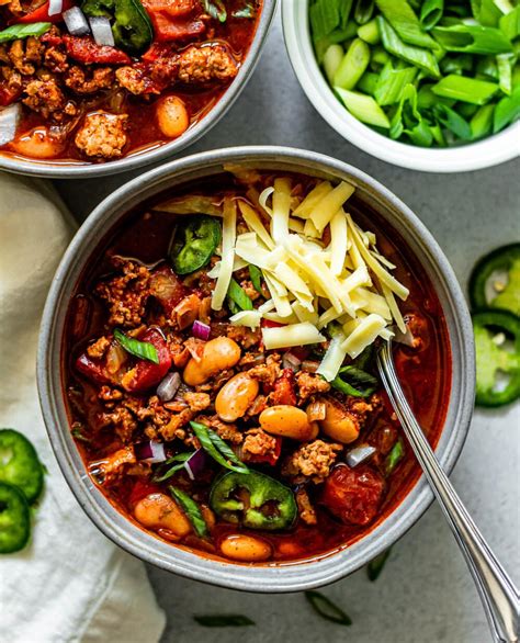 healthy-white-bean-turkey-chili-all-the-healthy-things image