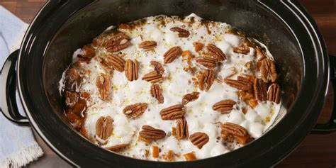 best-crock-pot-sweet-potato-casserole-recipe-delish image