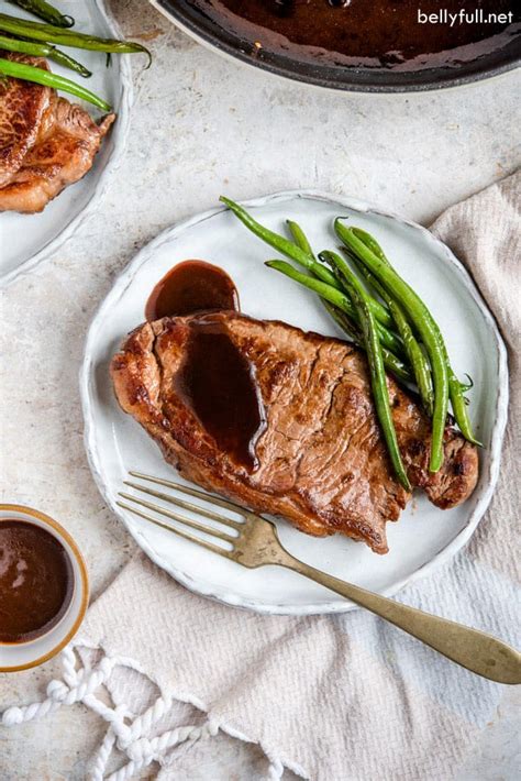 skillet-steak-with-barbecue-butter-sauce-belly-full image