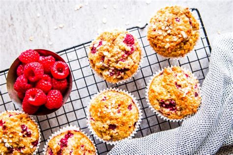 gluten-free-raspberry-oatmeal-muffins-recipe-food image