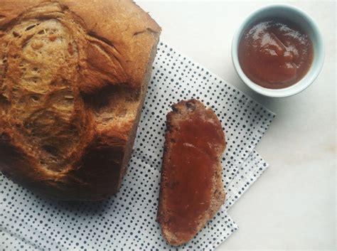 pear-walnut-rosemary-bread-with-pear-butter image