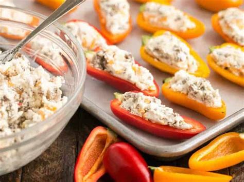 cream-cheese-and-sausage-stuffed-mini-peppers image