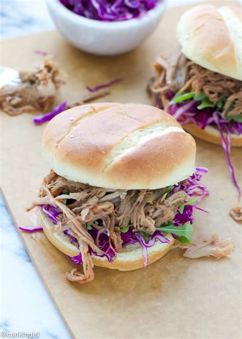 slow-cooker-pulled-pork-sandwiches-recipe-cooking image