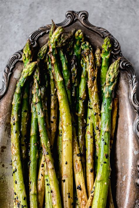 sesame-garlic-roasted-asparagus-ambitious-kitchen image