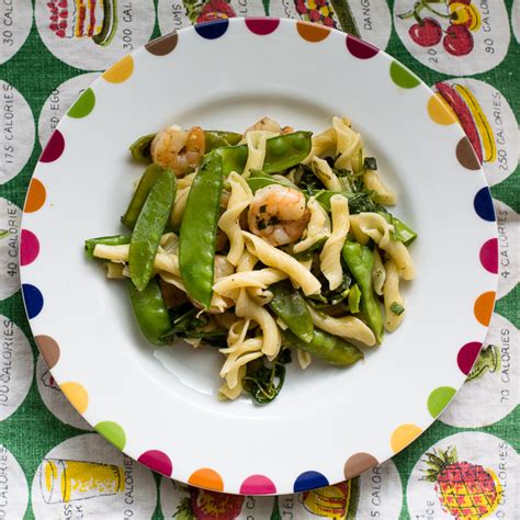 pasta-primavera-with-shrimp-and-sugar-snap-peas image