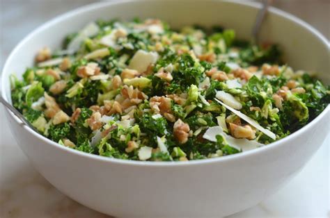kale-brussels-sprout-salad-with-walnuts-parmesan image