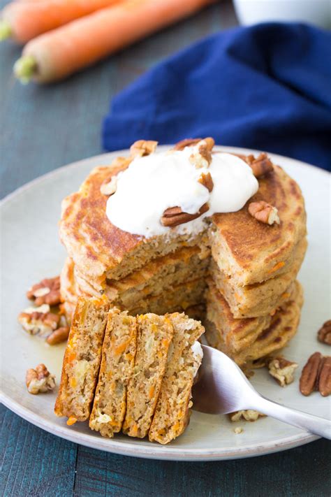 healthy-carrot-cake-pancakes-kristines-kitchen image