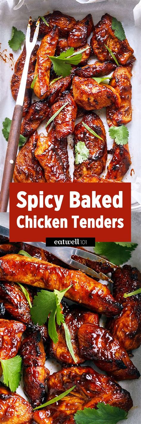 spicy-baked-chicken-tenders-recipe-eatwell101 image
