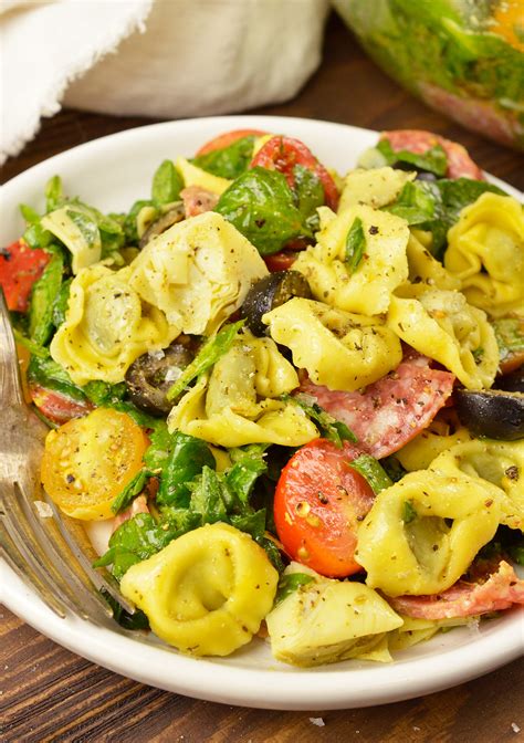 spinach-tortellini-italian-pasta-salad-recipe-video image