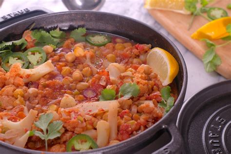 moroccan-cauliflower-chickpea-stew-meatless image