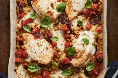 sheet-pan-mozzarella-topped-chicken-cutlets-kitchn image