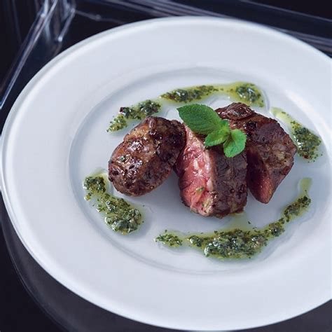 seared-lamb-with-mint-and-chilli-sauce-delicious image
