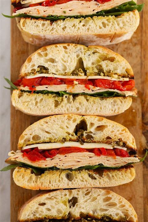 grilled-roasted-red-pepper-pesto-turkey-sandwiches image