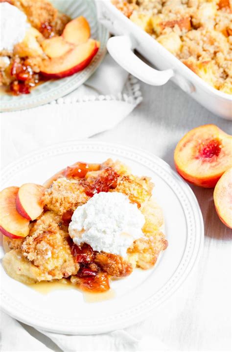 overnight-peaches-and-cream-french-toast-casserole image