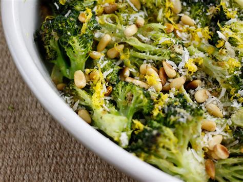 spicy-garlic-broccoli-with-pine-nuts image