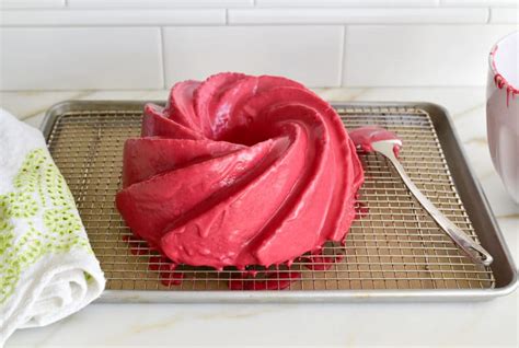 lemon-bundt-cake-with-raspberry-rose-glaze image