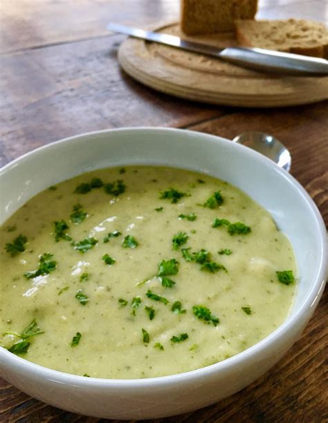 zucchini-soup-recipe-with-brie-and-optional-ham image