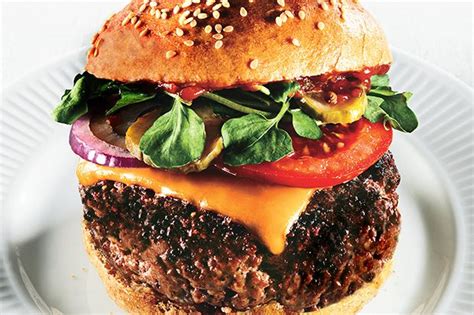 triple-beef-cheeseburgers-with-spiced-ketchup-red image