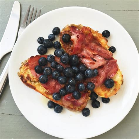 eggy-bread-and-bacon-with-blueberries-daisies-pie image
