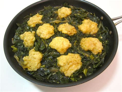 collards-with-cornmeal-dumplings-recipe-verywell-fit image