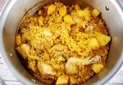 one-pot-moroccan-chicken-rice-and-potatoes image