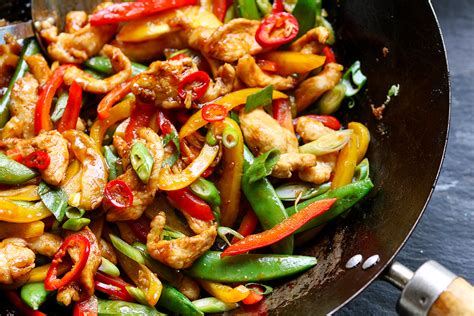 healthy-spicy-chicken-and-vegetable-stir-fry image