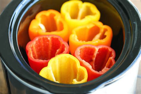 slow-cooker-stuffed-peppers-damn-delicious image