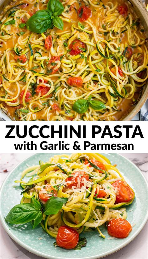 zucchini-pasta-with-tomatoes-and-basil-wellplatedcom image