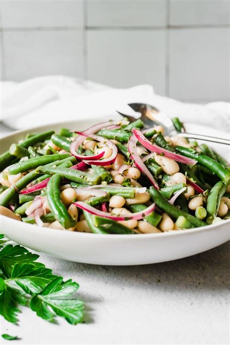 garden-herb-white-and-green-bean-salad-the-delicious image