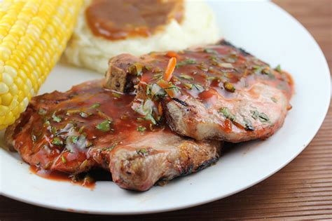 grilled-bbq-pork-chops-with-cilantro-recipe-cullys-kitchen image