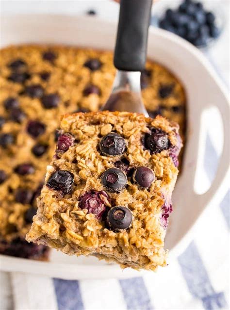 easy-blueberry-baked-oatmeal-eating-bird-food image