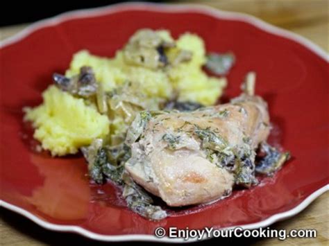 rabbit-stew-with-mushrooms-and-sour-cream-my image