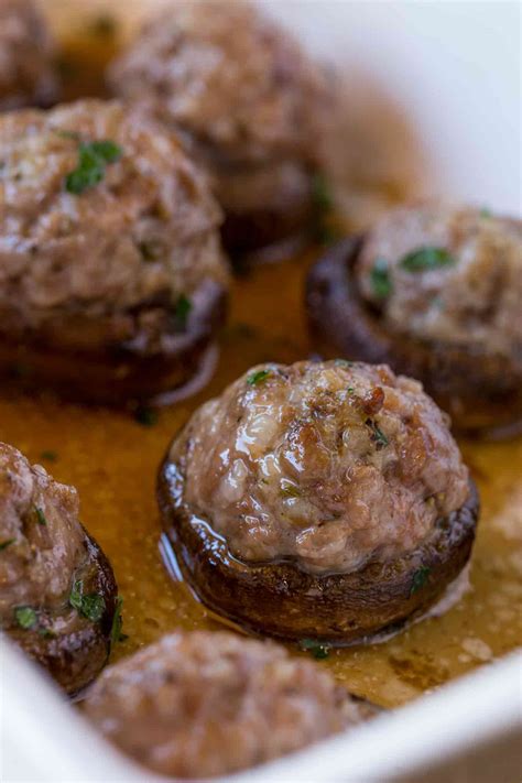 easy-sausage-stuffed-mushrooms-recipe-dinner image