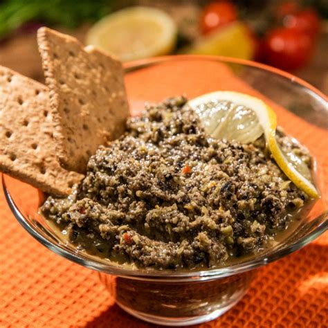 black-and-green-olive-tapenade-so-delicious image