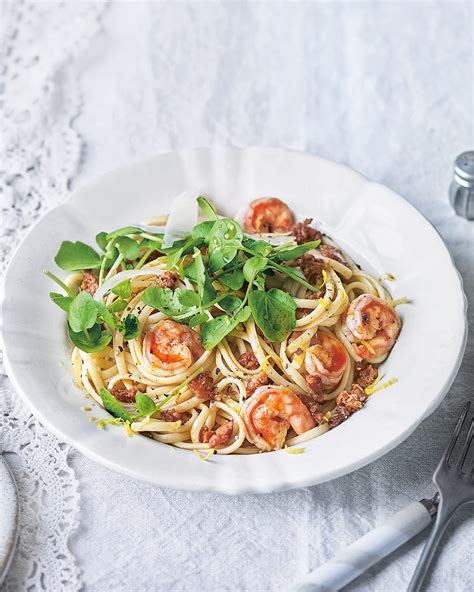 surf-and-turf-pasta-recipe-delicious-magazine image