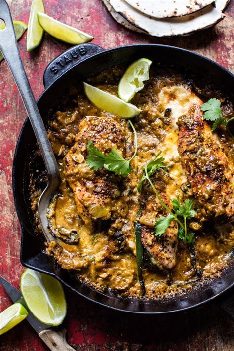 8-ingredient-cheesy-green-chile-chicken-half-baked image