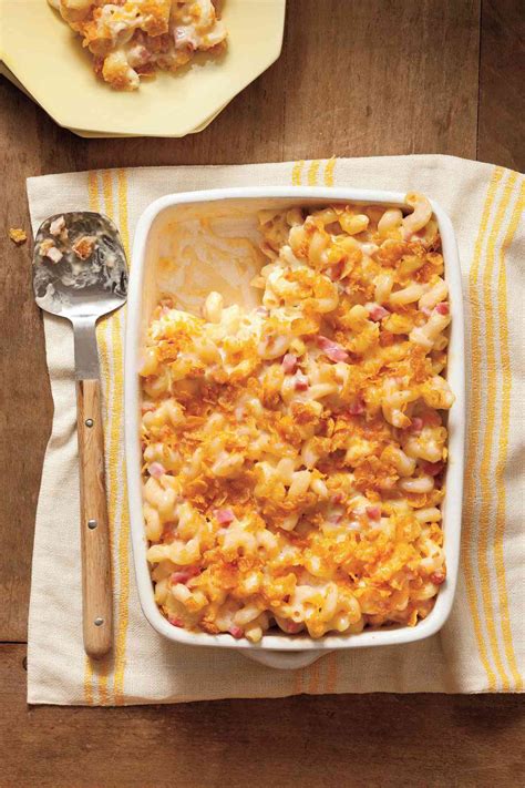 mac-and-cheese-with-ham-recipe-southern-living image