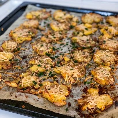 crispy-garlic-parmesan-smashed-potatoes-tasty-kitchen image