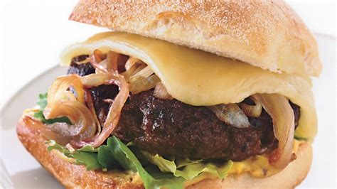 bison-burgers-with-cabernet-onions-and-wisconsin image