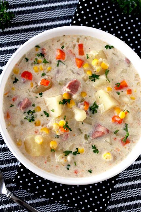 creamy-slow-cooker-ham-and-potato-soup image