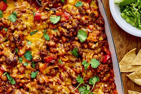 ground-beef-taco-casserole-recipe-with-beans image