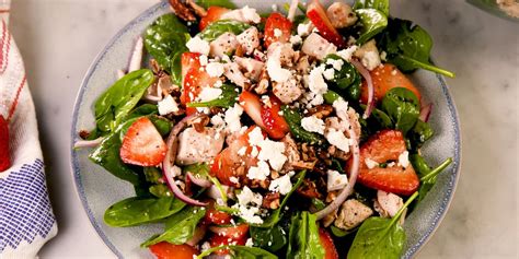 best-strawberry-spinach-salad-recipe-delish image