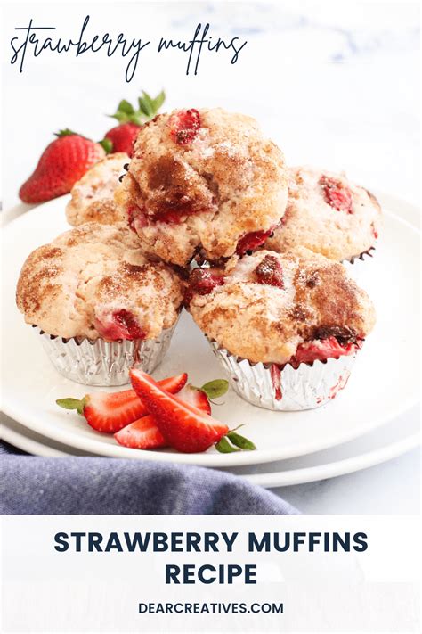 strawberry-muffins-recipe-with-cinnamon-sugar image