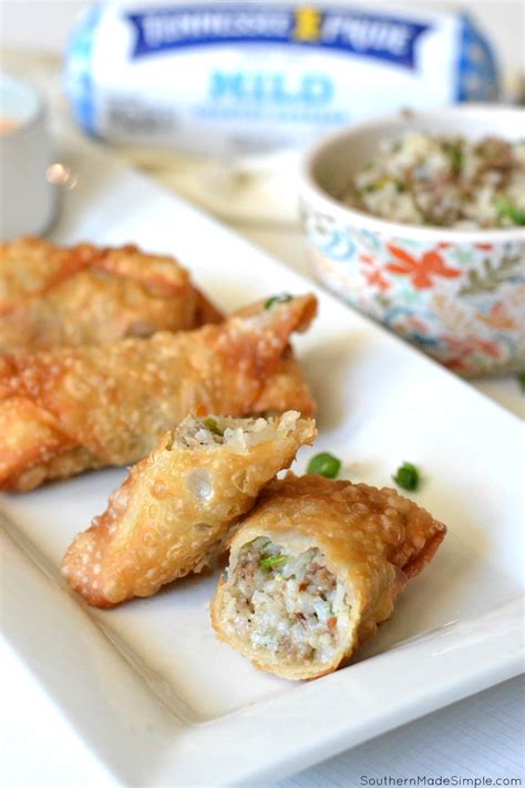 cajun-dirty-rice-egg-rolls-with-creole-dipping-sauce image